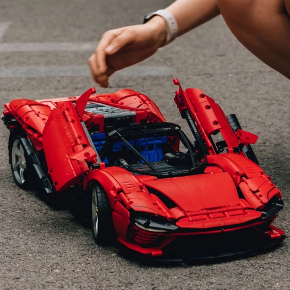 Red Sports Car Model 42143 Building Blocks Sets Compatible with Legoed Particles Suitable for Christmas Gifts 3778pcs