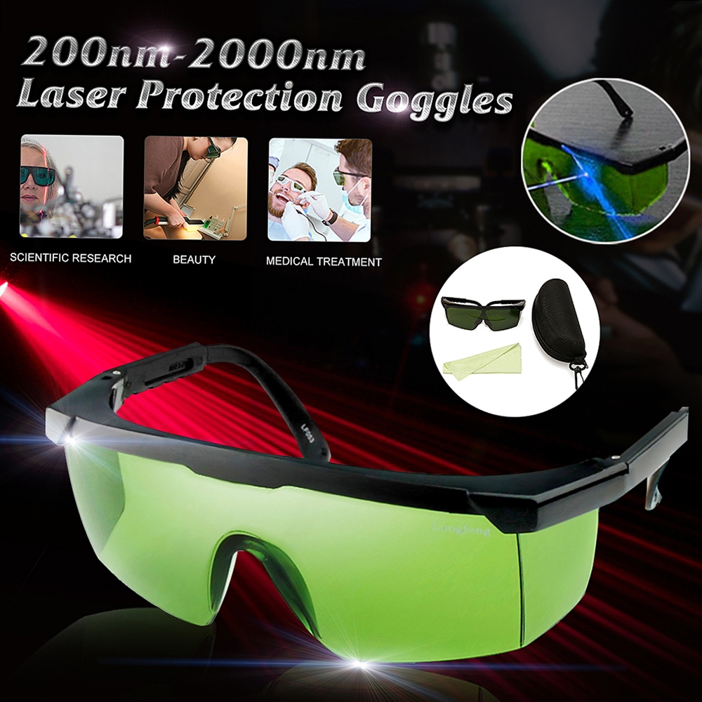 Occhiali di protezione Laser 1PC 200nm-2000nm occhiali di sicurezza Laser IPL-2 OD + 4 occhiali protettivi alla moda