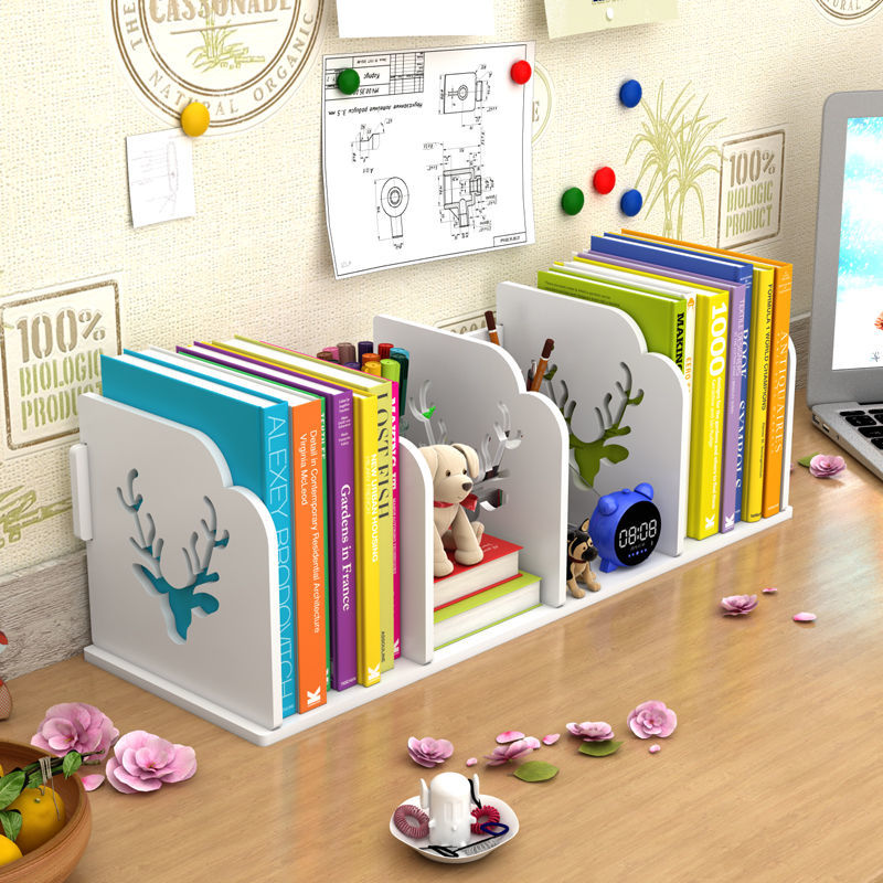 Children's Desktop Bookshelf  Book Magazine Bookends Books Stand Holder Bookshelf Desktop Storage Organizer Shelf