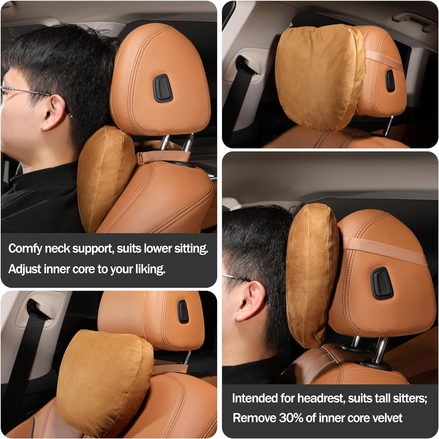 คุณภาพสูงรถ Headrest คอสนับสนุนที่นั่ง/Maybach Design S Class Soft Universal ปรับรถคอหมอนเอวหมอน