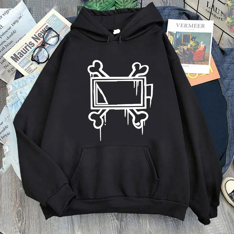 MURDER DRONES Sudadera con capucha Harajuku para mujer, Sudadera con capucha de lana estampada de manga larga, sudadera informal para primavera y otoño, ropa de calle Y2k