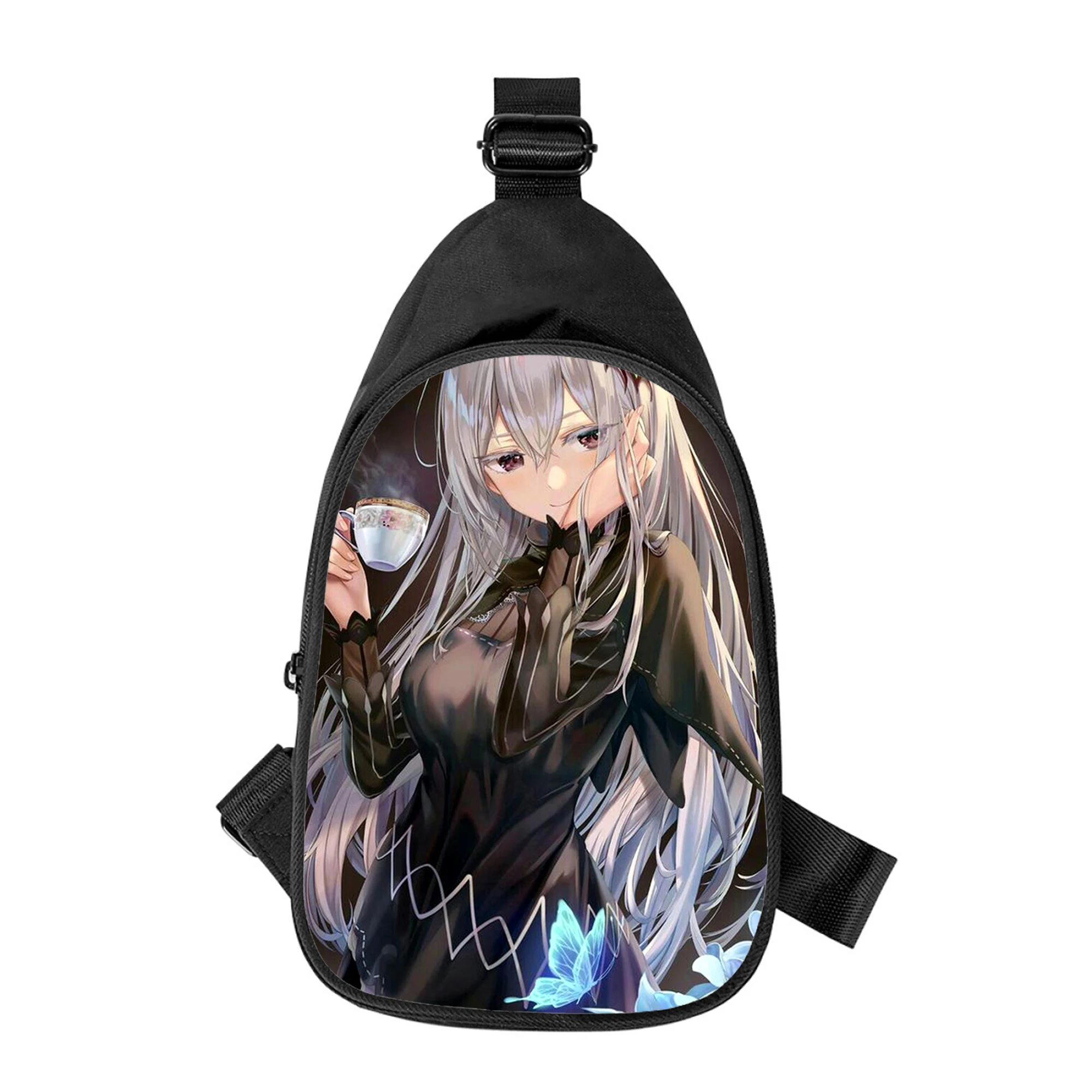 Мужская нагрудная сумка через плечо Re zero Rem с аниме-принтом