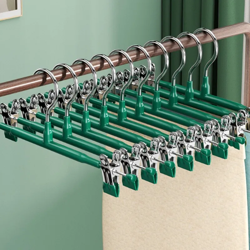 Wardrobe Home Clothes Drying Rack Skirt Clip Seamless Stainless Steel Pants Clip Pants Drying Rack Hanging Underwear Rack