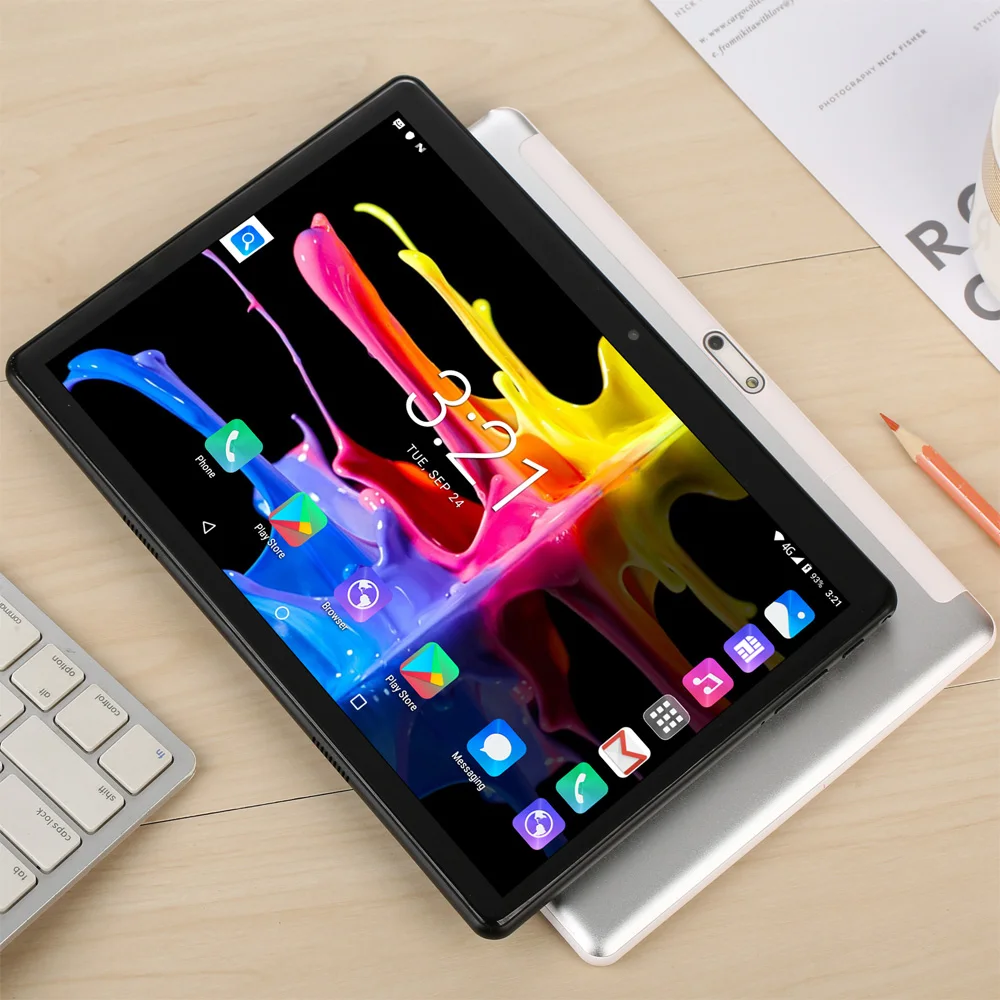 Tableta PC Android de 10,1 pulgadas, dispositivo con ocho núcleos, 4GB de RAM, 64GB de ROM, Google Play, red Dual 3G, tarjeta SIM, Bluetooth, WiFi, tipo C, novedad
