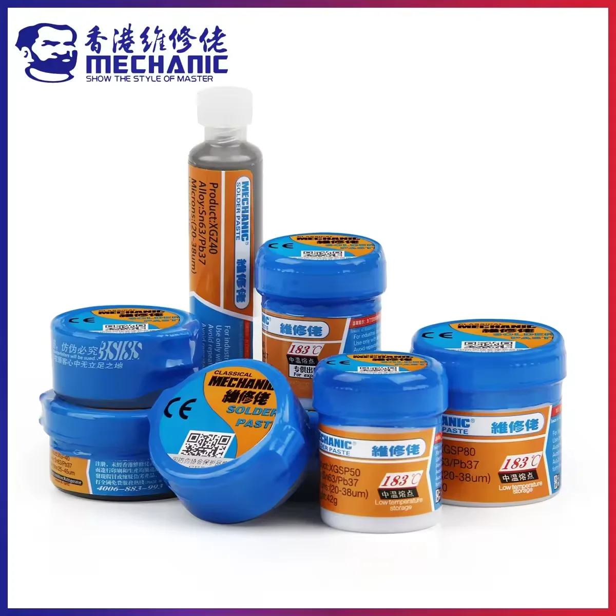 MECHANIC XG Series 183℃ Tin Solder Paste Environment Friendly Soldering Flux for Mobile Phone IC CPU BGA SMD Phone Repair