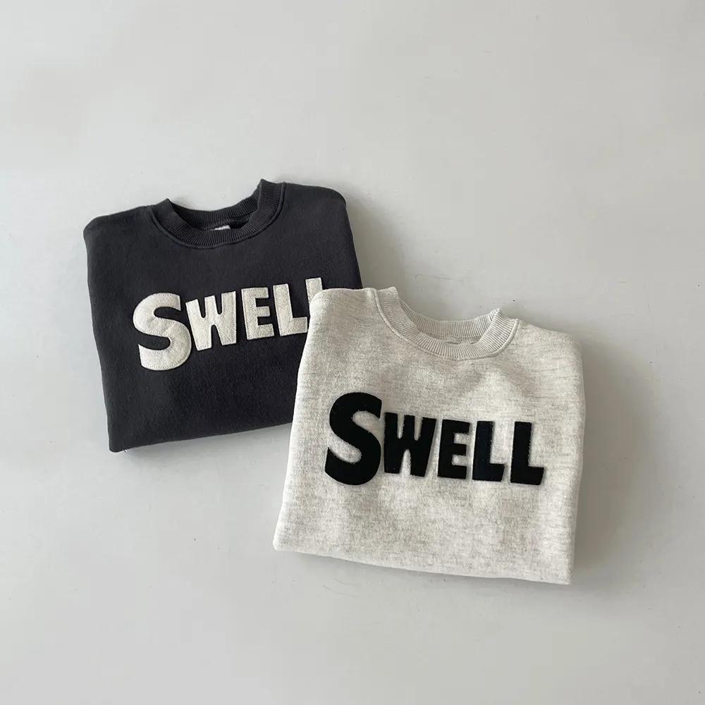 Sudadera holgada de algodón para bebé y niño, suéter deportivo con letras, moda coreana