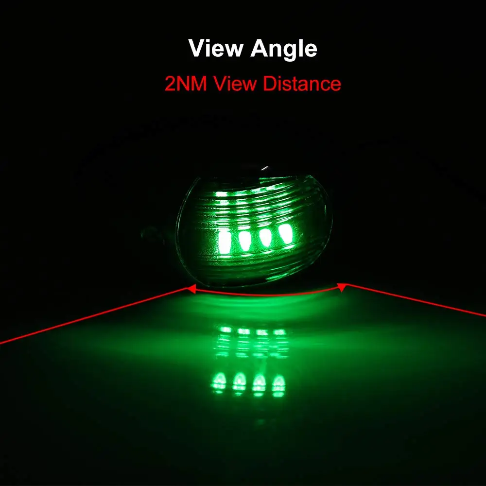 Yacht Navigation Light Waterproof LED Marine Sounding Light  Navigation Light Red and Green Marine Light 12V  24V  2 PCS