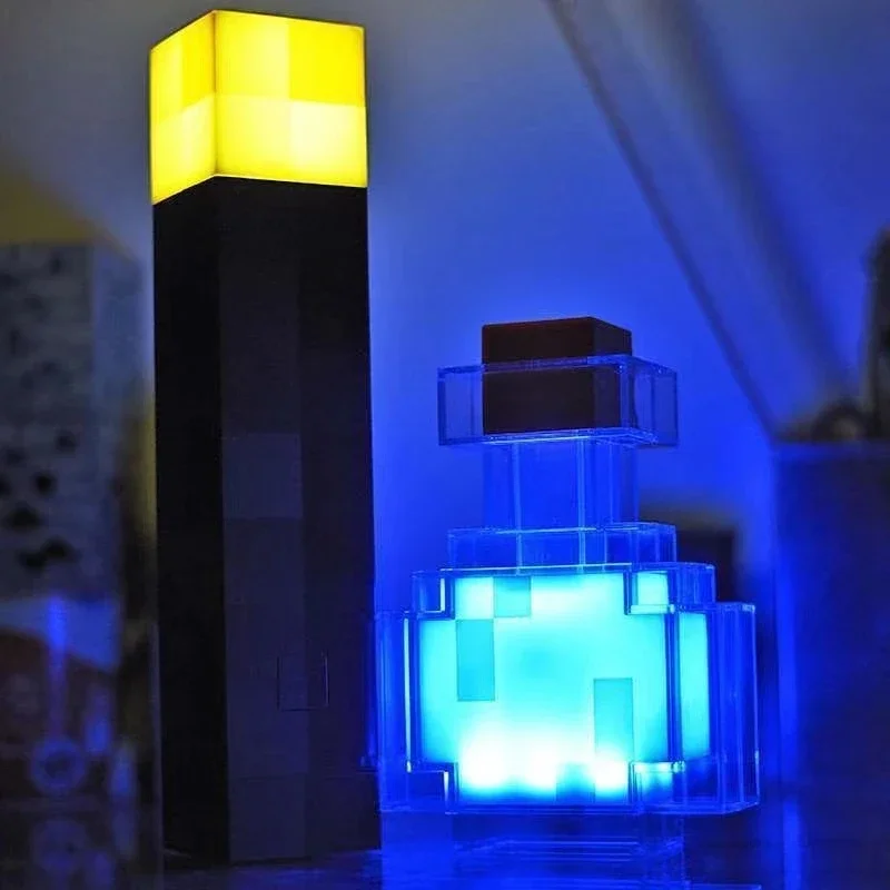 11.5 Inch Brownstone Torch Torch Light LED Ambience Light USB Rechargeable Kids Bedroom Home Decor Room Video Game Gift Light