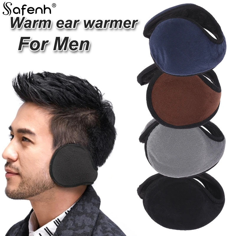 Orejeras suaves a prueba de viento para hombres y mujeres, Protector de oreja cálido, orejeras gruesas de felpa, orejeras de lana cálidas para ciclismo al aire libre, orejeras de invierno