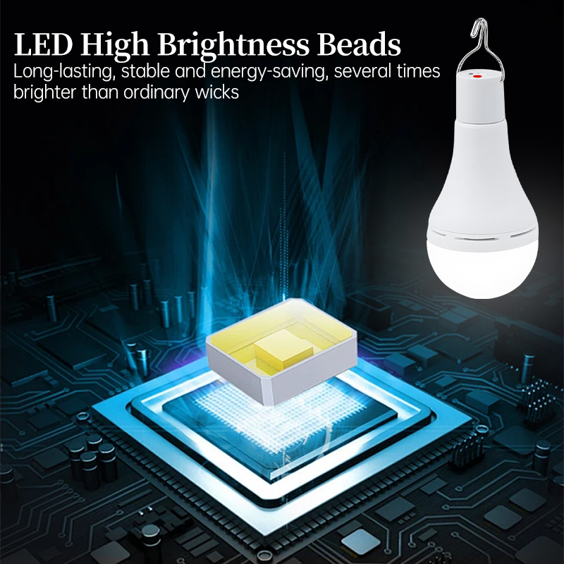 Luces solares impermeables con carga USB, lámparas LED de emergencia para exteriores e interiores