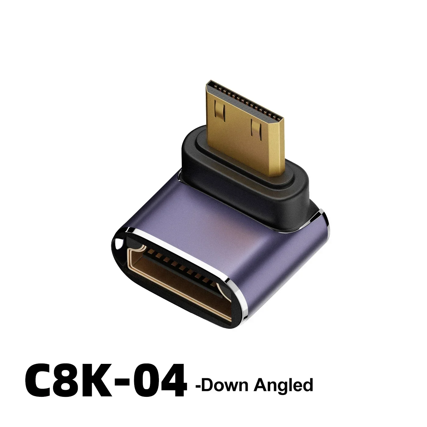 Adaptador Compatible con HDMI, convertidor macho a hembra de ángulo recto de 90 y 270 grados, conector HD 8K, extensor compatible Mini/Micro HDMI