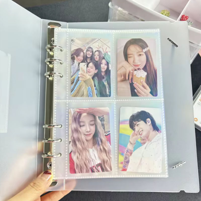50pcs Korea Card Sleeves Clear Acid Free CPP HARD Photocard Holographic Protector Film Album Binder Photo Popcorn Card