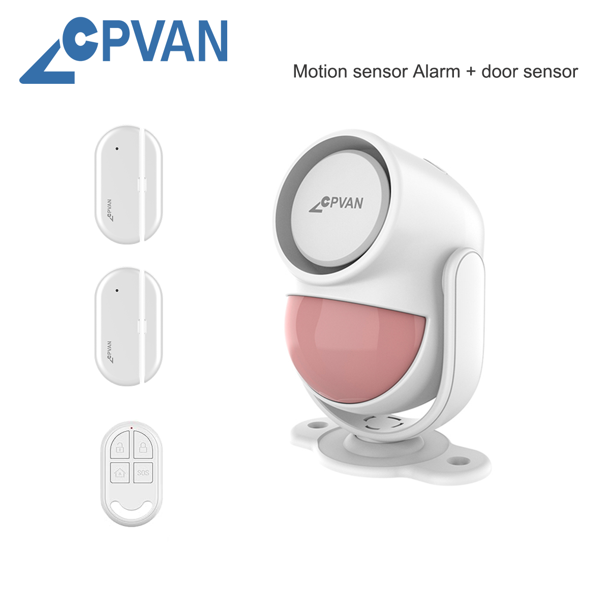 CPVAN nuevo Detector de movimiento infrarrojo Sensor de alarma antirrobo 433MHz Sensor PIR inalámbrico para sistema de alarma de seguridad para el hogar sonido de 125db