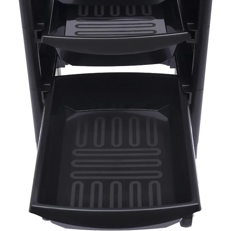 Carrello portaoggetti per parrucchiere Carrello portaoggetti per parrucchiere Carrello portaoggetti per barbiere con ruote rotanti con 5 cassetti 2 supporti per asciugacapelli