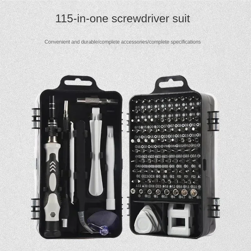 115-in-1-Magnetschraubendreher-Set, Präzisions-Multi-Handwerkzeug, Torx-Sechskant-Schraubendreher mit 98 Bits, Werkzeugkasten für die Reparatur von Computer- und Telefonen