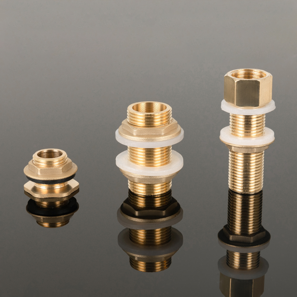 1/2" 1/4" Brass Water Tank Connector Silicone Gasket Copper Pipe Fish Tank Coupling Joint Garden Irrigation Pipe Hose Adapter