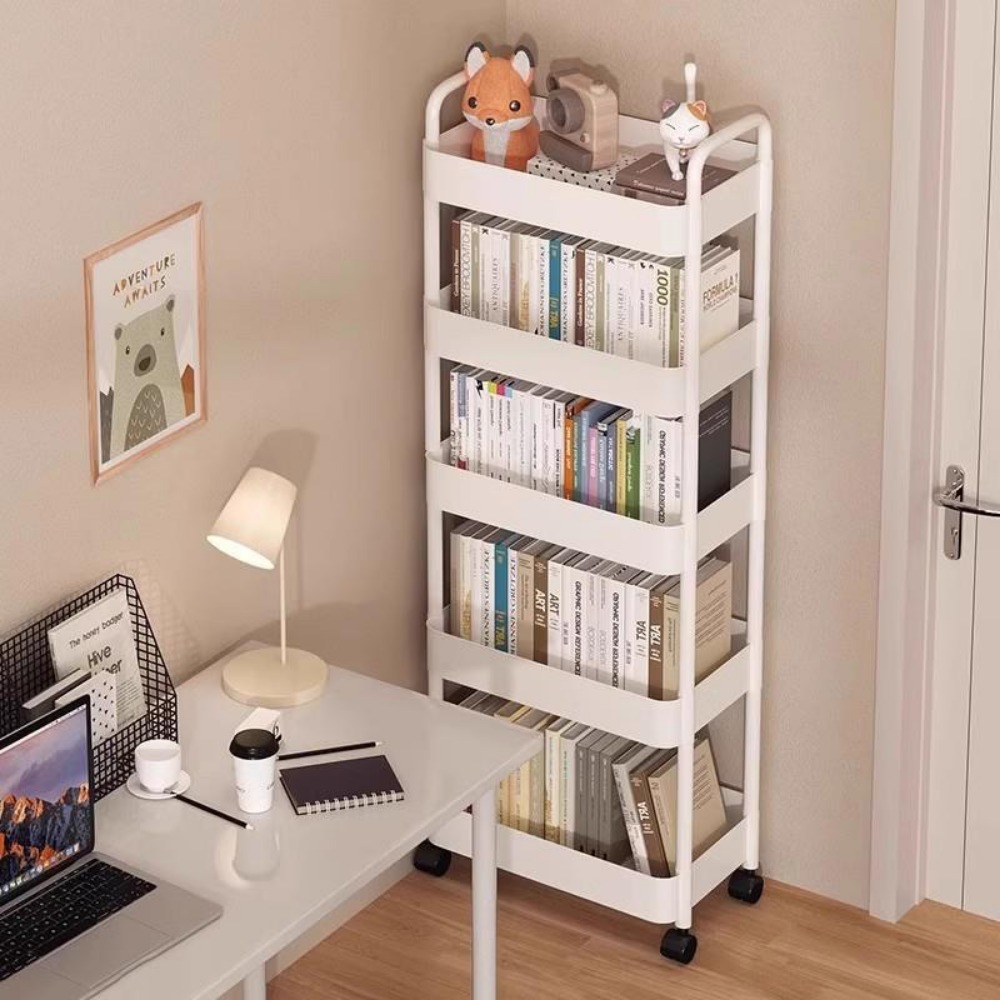 Carrinho de rack de armazenamento móvel multifuncional, carrinho de cozinha doméstico, acessórios de armazenamento multicamadas com rodas para quarto