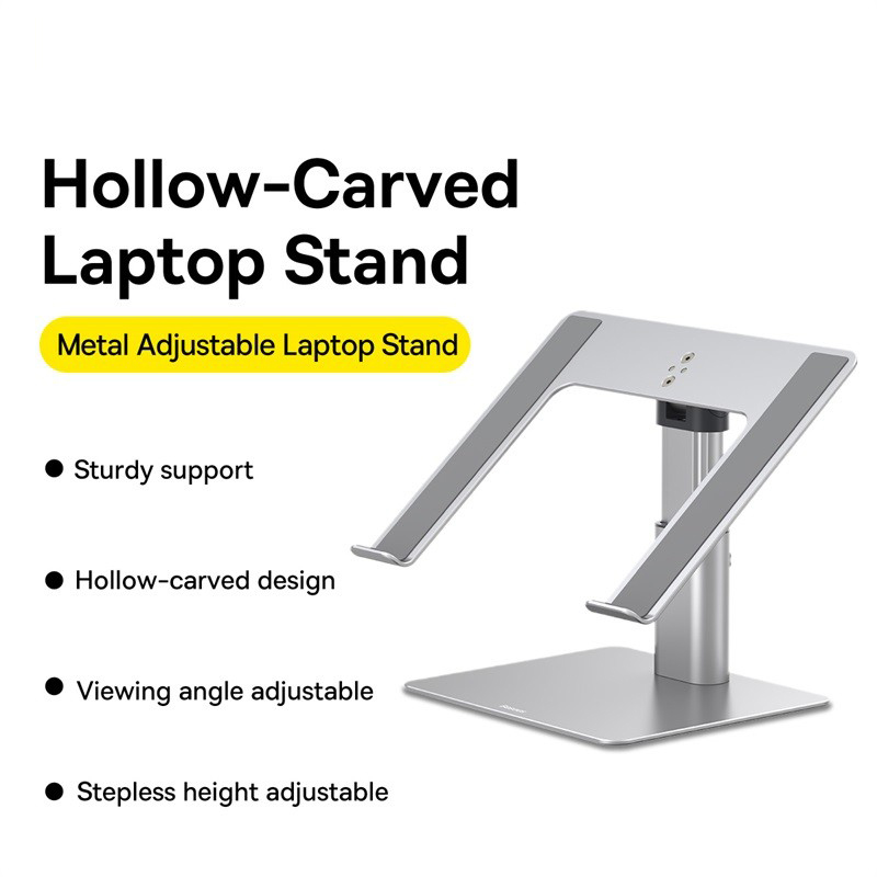 Baseus suporte para laptop para macbook air pro, suporte vertical dobrável de alumínio para notebook, suporte ajustável escalável para tablet