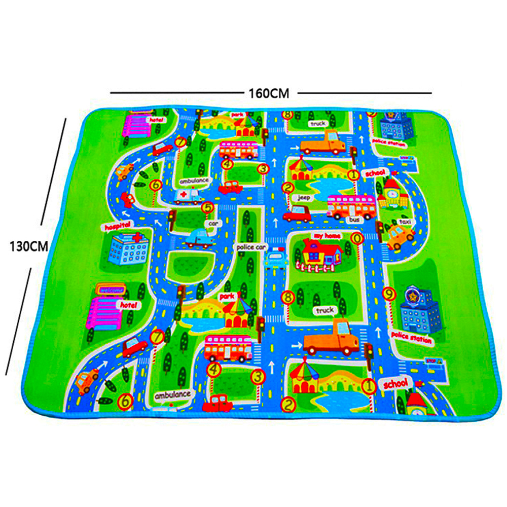 เมืองขนาดใหญ่การจราจรรถ Mat Play พรมเด็กพัฒนาเด็ก Crawling Mat เล่นเกมของเล่นเด็ก Mat Playmat ปริศนา