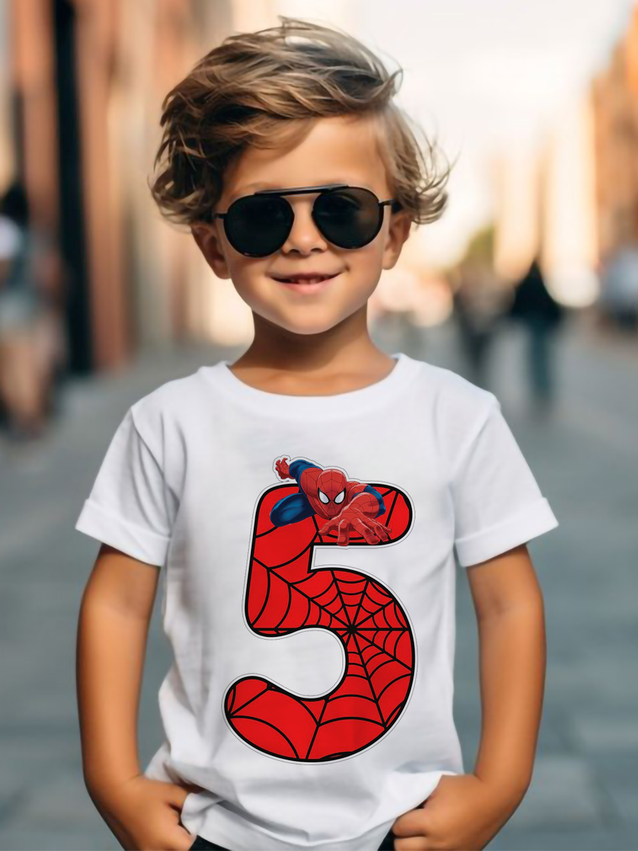ディズニーマーベルスパイダーマン 1-9 誕生日キッズ Tシャツボーイズ Tシャツ Tシャツガールズパーティー Tシャツ服キッズファッショントップス Tシャツ
