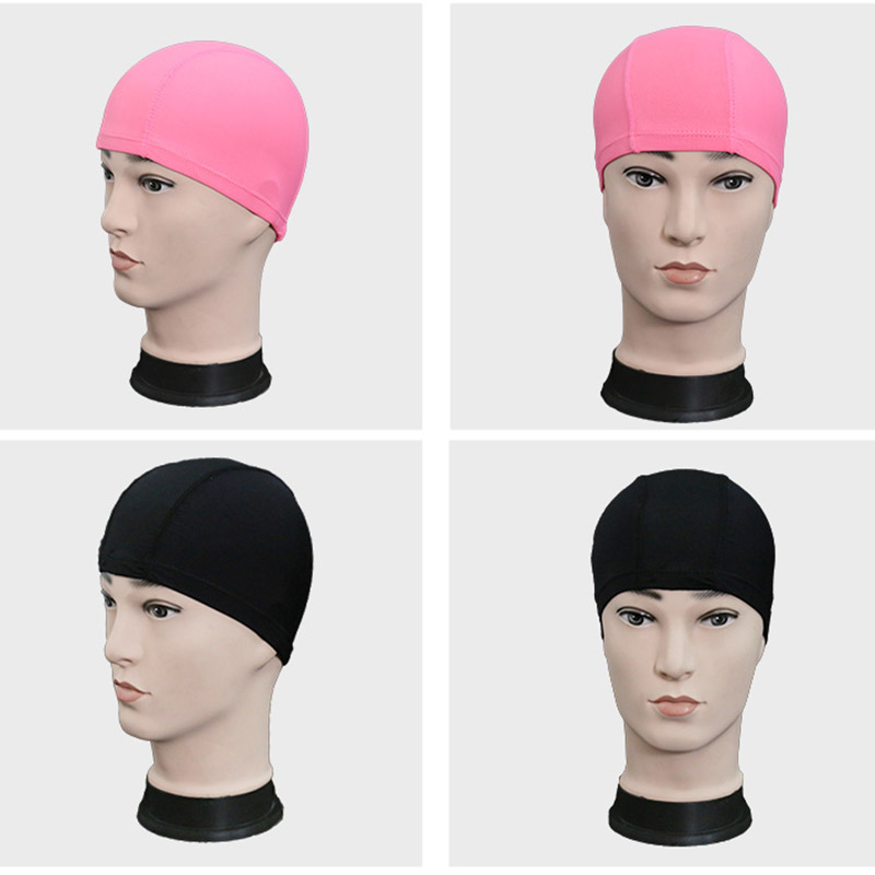 Gorros de baño ultrafinos, gorros de natación cómodos de tamaño libre para hombres y mujeres, gorro de natación de pelo largo con protección para los oídos de nailon elástico