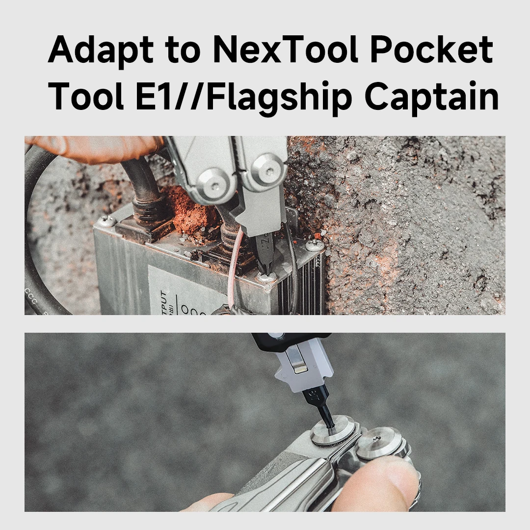 NexTool-Kit de accesorios de 20 tipos de puntas hexagonales, juego de destornilladores para herramientas de bolsillo NexTool E1, herramientas manuales de capitán insignia, multiherramienta