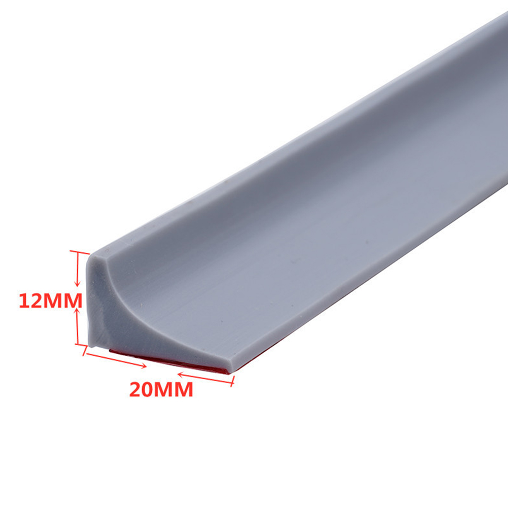 Bathroom Retention Water Barrier Strip Rubber Silicone Shower Barrier Water Stopper Kitchen Dry And Wet Separation Seal Strip