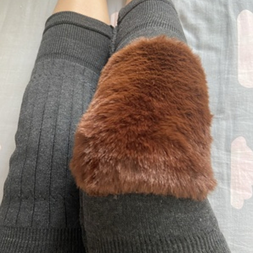 1 Cặp Mùa Đông Sang Trọng Nhung Miếng Đệm Đầu Gối Ấm Phụ Nữ Đàn Ông Đôi Lông Cừu Dày Lót Gió Và Lạnh Bảo Vệ Cưỡi Xe Máy bánh Răng