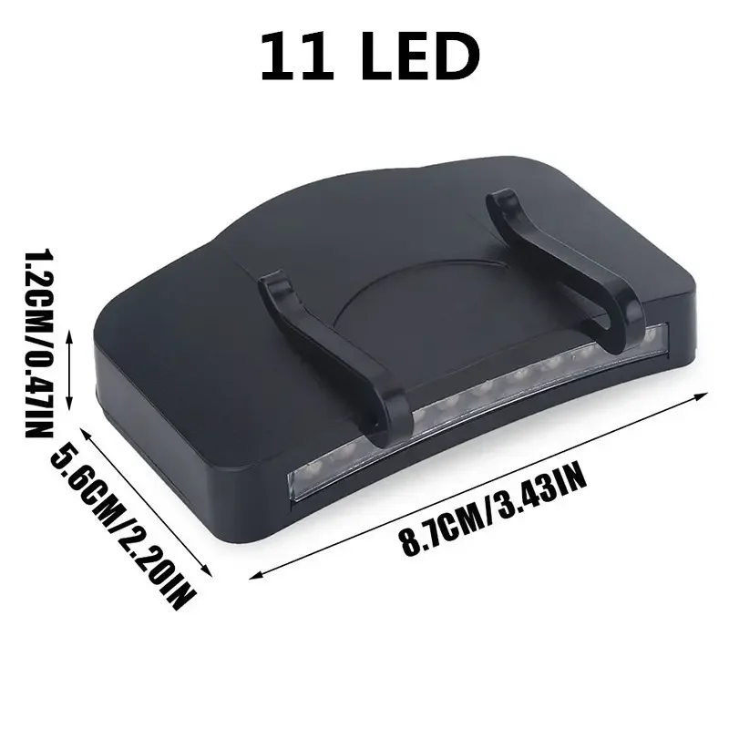11 LED クリップオンキャップランプ便利なヘッドランプ屋外ウォーキングランプ野球帽ランプサイクリングランプ懐中電灯釣りヘッドランプ