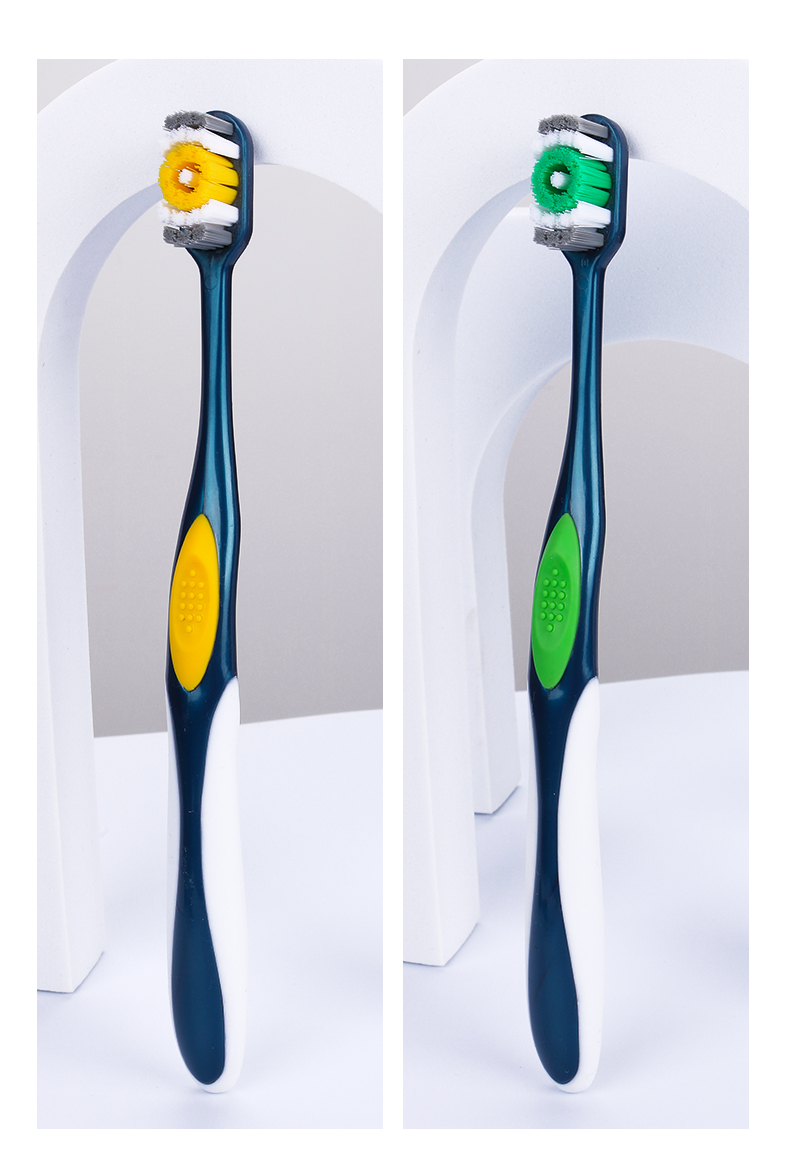 Hard bristled toothbrush for men with 6 independent packages A very hard toothbrush for adults Clean your teeth thoroughly