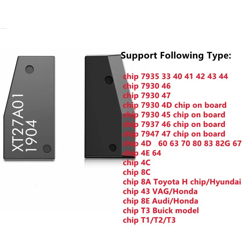 5-100 szt. XT27A VVDI Super Chip Transponder XT27A01 Super Chip do ID46/40/43/4D/8C/8A/T3/47 dla VVDI Mini Key Tool