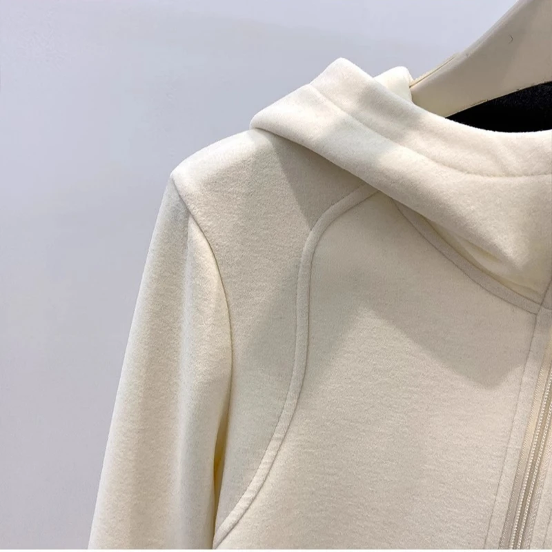 Sudadera con capucha cálida y versátil para mujer, capa Base de lana con capucha para Otoño/Invierno 2026, recién llegado