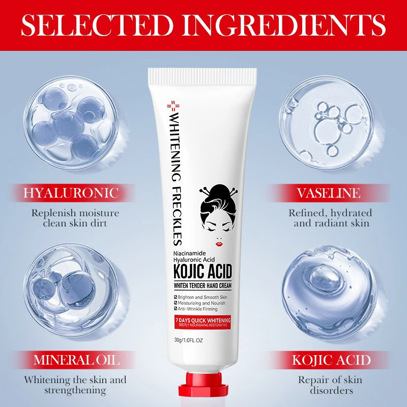 Fade Dullness Hand Cream Anti-wrinkle Remove Cracked Lotion Body Fast Lighten Black Skin Brighten Smooth Nourish Moisturizer 30g