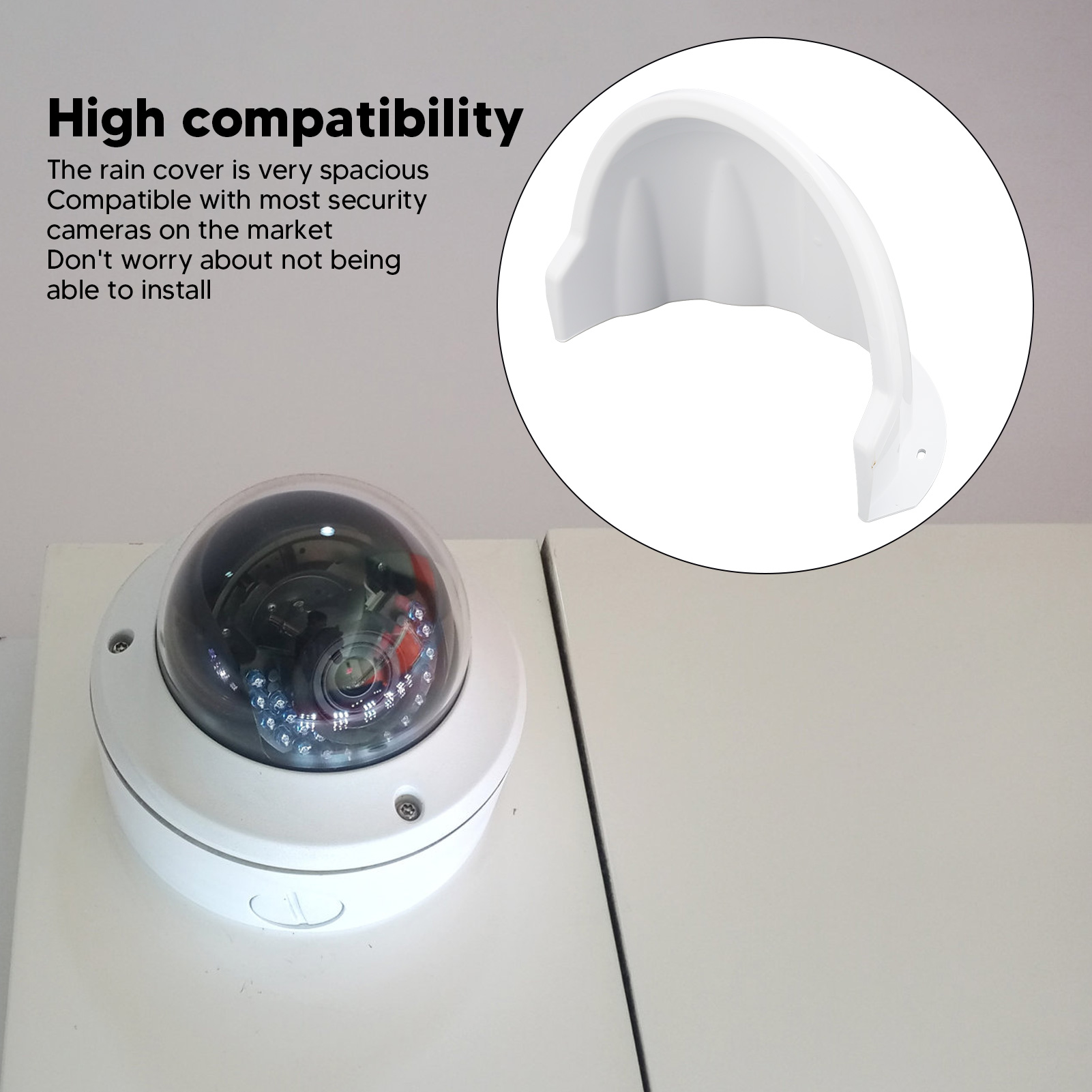 Capa protetora ABS plástico pára-sol e capa de chuva para câmera de vigilância externa