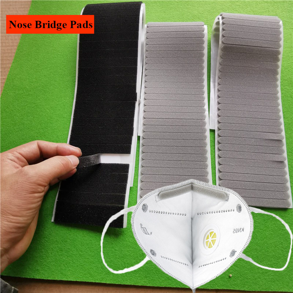 100 Cái/bộ Mặt Nạ Bọt Biển Dải Microfiber Xốp Chống Sương Mù Sống Mũi Tự Dính Bọt Biển