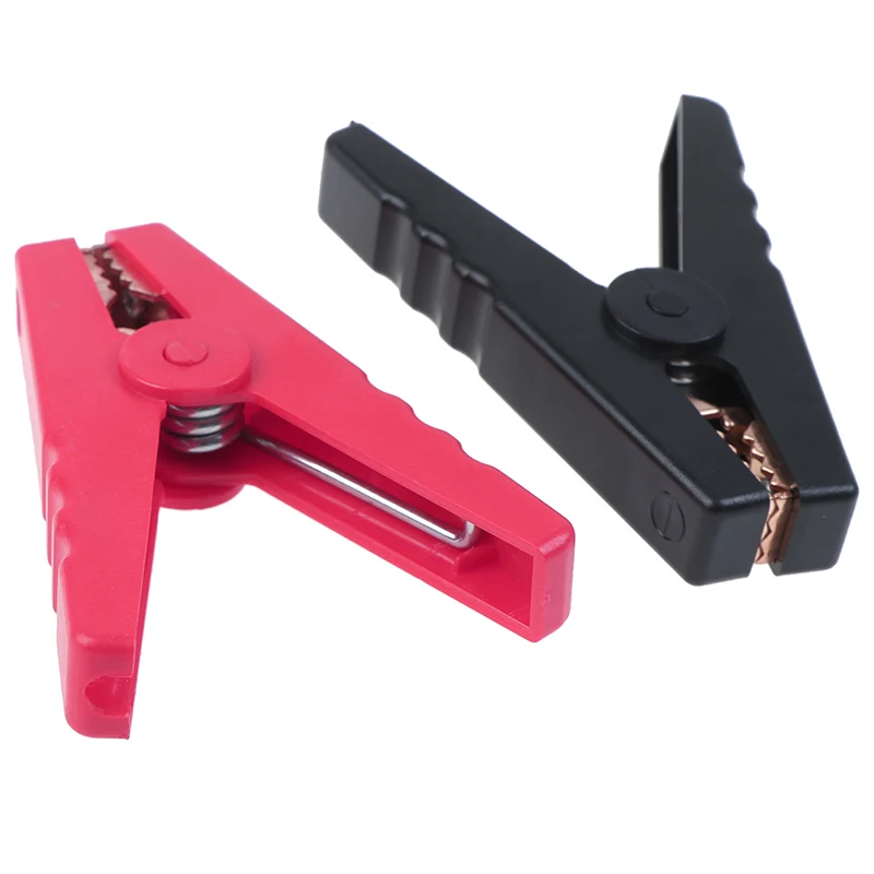 2Pcs 100A Large Crocodile Alligator Clips - Insulated Clamps for Car Battery Chargers