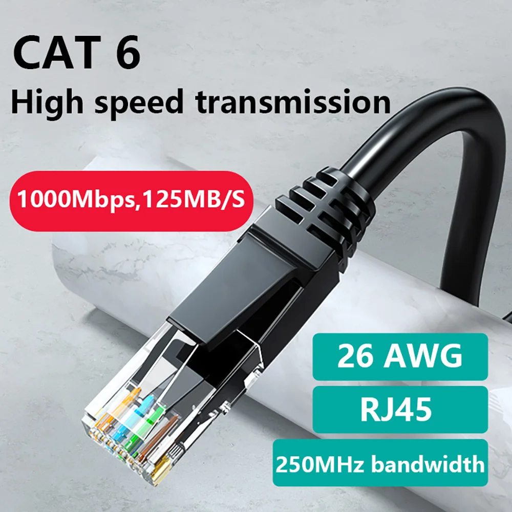 Ethernet-kabel Cat6 Lan afgeschermde kabel UTP Cat 6 Gigabit RJ45 afgeschermde splitter netwerkkabelrouter RJ45 gedraaid paar patchsnoer
