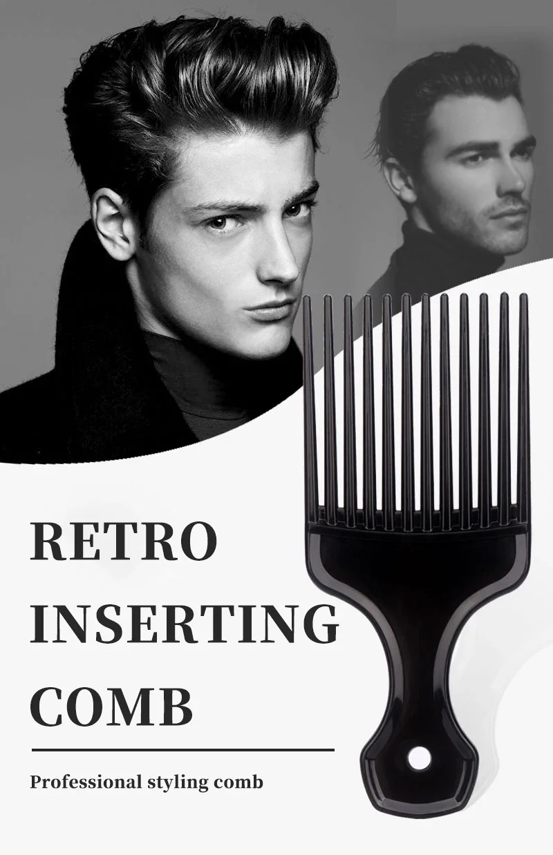 1 pezzo denti larghi spazzola Pick pettine forchetta spazzola per capelli inserto pettine per capelli pettine per ingranaggi in plastica per strumenti per lo Styling dei capelli Afro ricci