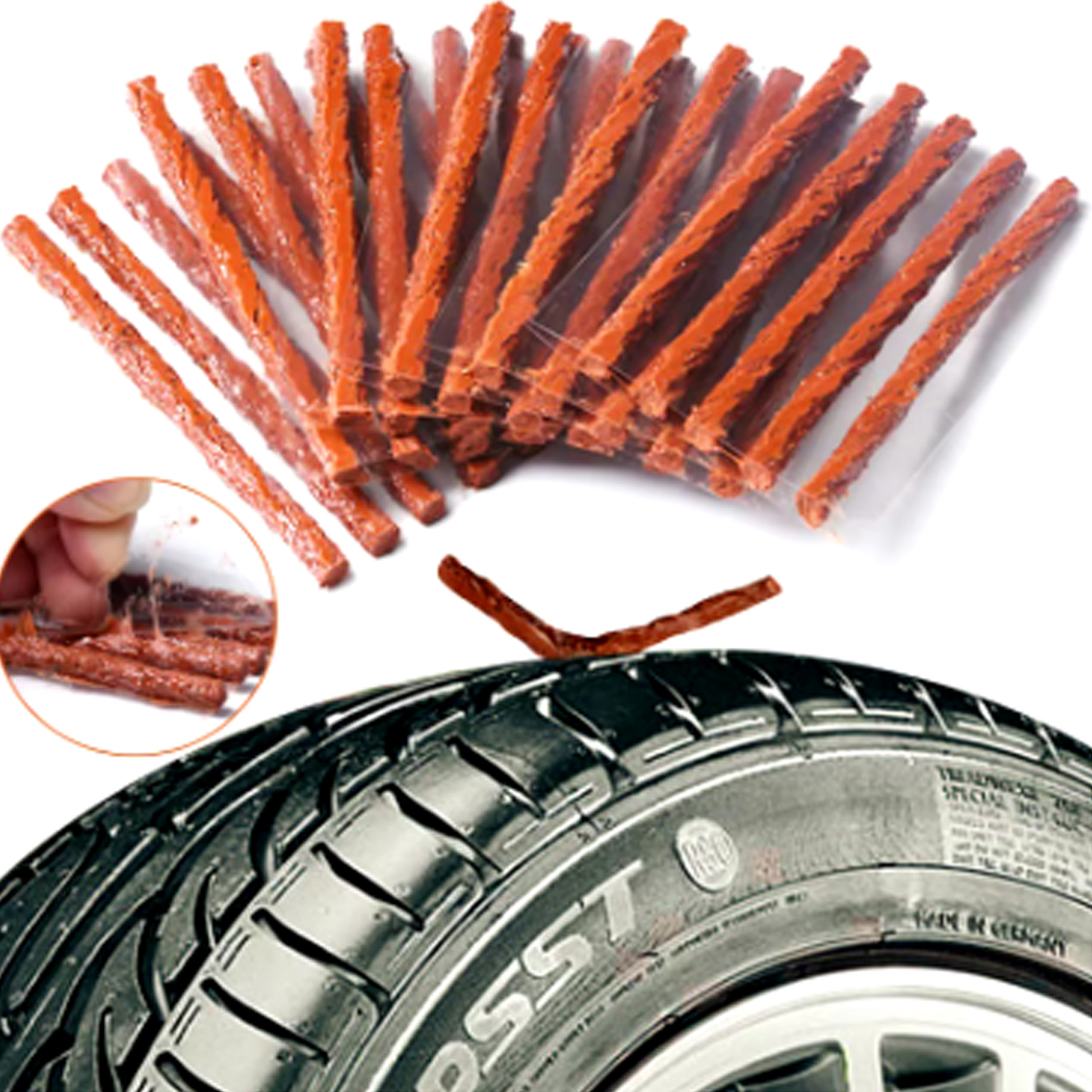 10/20/50 個タイヤ修理ストリップチューブレスゴム撹拌接着剤シール車オートバイタイヤキット芯ワームツールアクセサリー