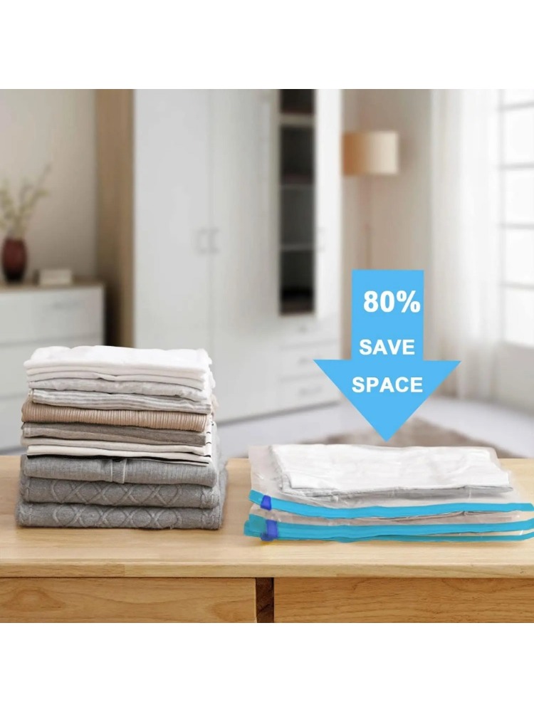 5Pcs Vacuum Storage Bags Vacuum Seal Bag Space Saving Bags for Comforters Clothes Pillow Bedding Blanket Storage