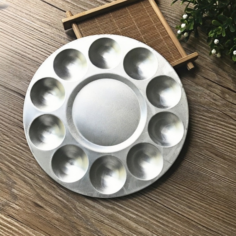 1pc/10pc Aluminum painting pigment palette, palette, ceramic tools, aluminum palette