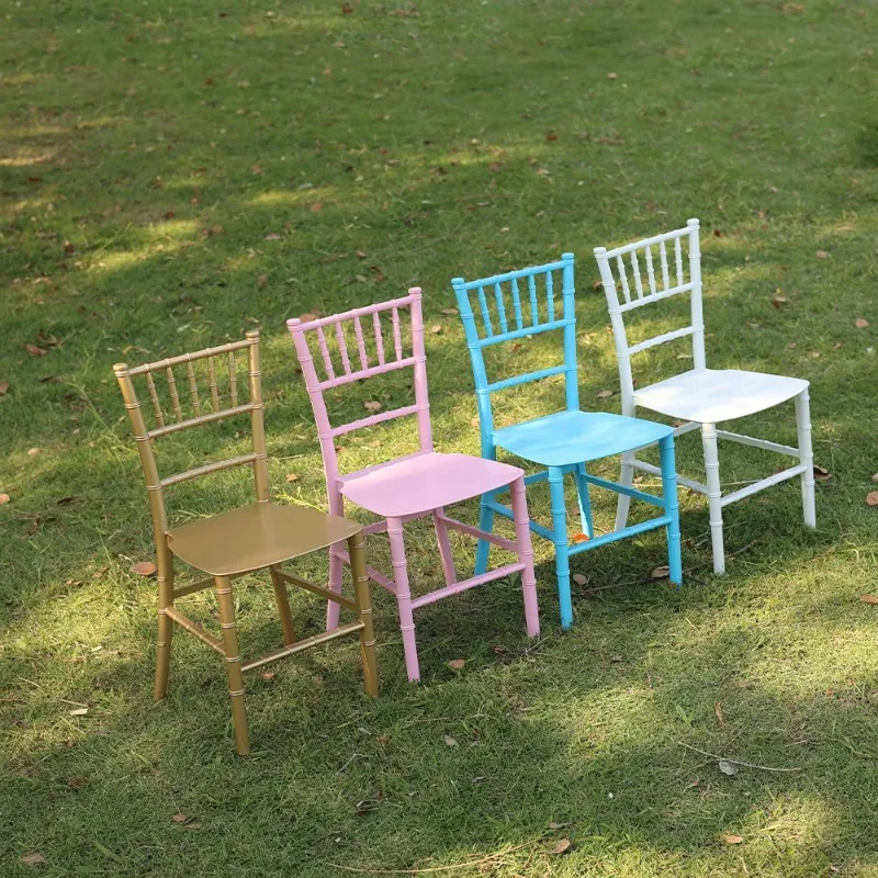 10pcs Outdoor White Kids Garden Wedding Banquet Mini Children Chiavari Tiffany Plastic Dining Chairs Events Wedding  Cadeiras