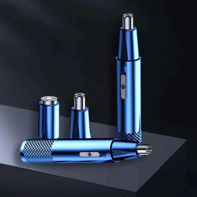 Tagliacapelli per naso ricaricabile tramite USB - Design per rasoio in metallo per uomini e donne, toelettatura dei peli delle orecchie/narize
