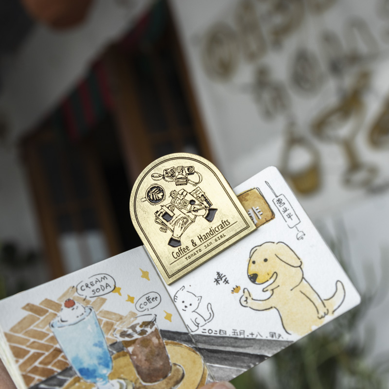 Yoofun-本とメモ、ノートの装飾、レトロなクランプ、文房具、バインダー、金属クリップ、友達のギフトのためのヴィンテージ真鍮クリップ