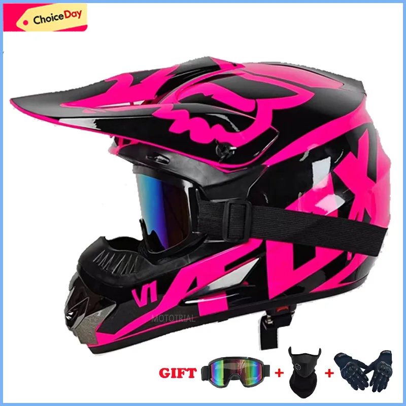 Kask motocyklowy Młodzież Dzieci Dziecko Pełny kask Dzieci Kaski Motocross Casco Moto dzieci Off-road Ochrona bezpieczeństwa DOT
