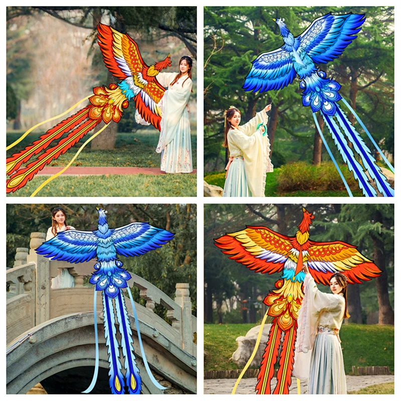 Free Shipping Phoenix kites flying butterfly kites surf outdoor toys for children kites string line folding kite parachute koi