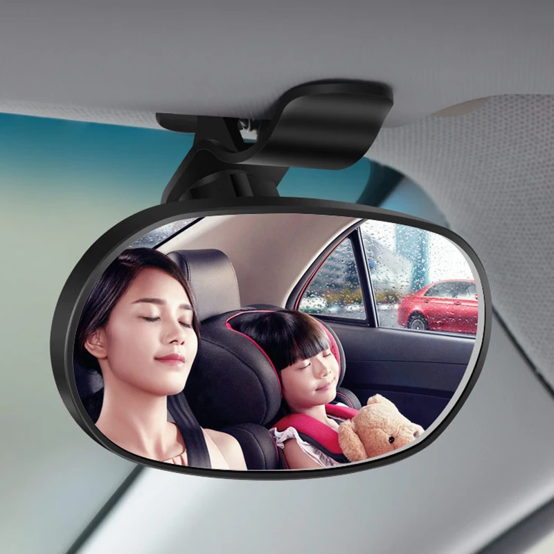 Interior do carro espelho do bebê assento traseiro do bebê crianças monitor espelhos para segurança auto pára-brisa ventosa viseira de sol placa clipe espelho