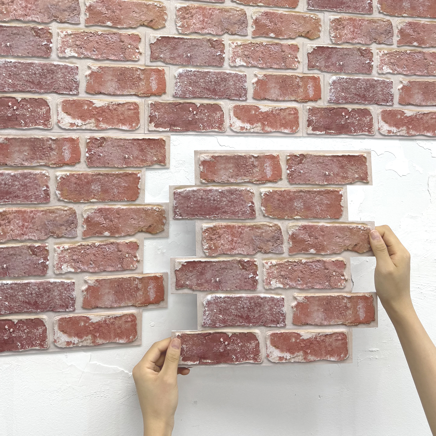 10 painéis de parede 3D descascam e colar, adesivos de parede de tijolo 3D, azulejo adesivo backsplash cozinha, decoração de banheiro