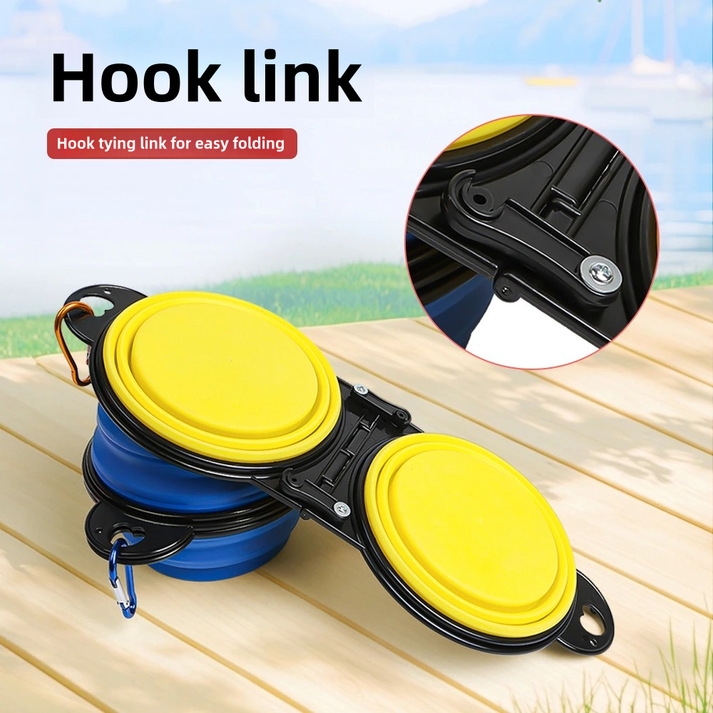 1 PC สัตว์เลี้ยงพับชามกลางแจ้งแบบพกพาชามดื่มชามสุนัขชามแมวสัตว์เลี้ยงประกอบถ้วยชามสุนัข