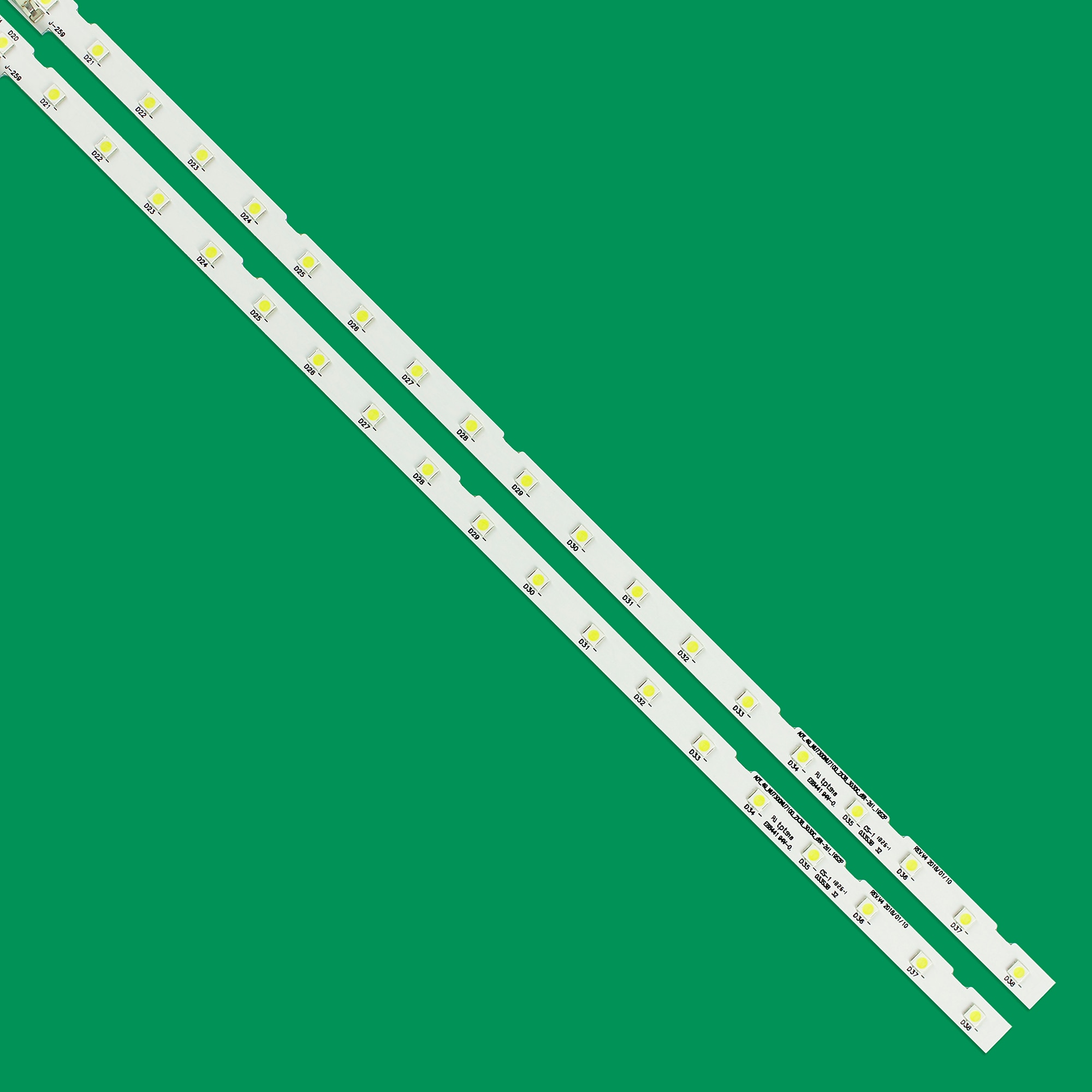 Samsung用LEDバックライト付きストリップ,49インチ,TV AOT_49_NU7300_NU7100_2X38_3030C_d6t-2d1_19S2P,uv4,ue49nu7140,e49nu7100w用